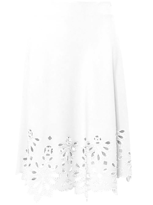 White crepe texture cut-out skirt Ermanno Scervino | D442O322ILM14800